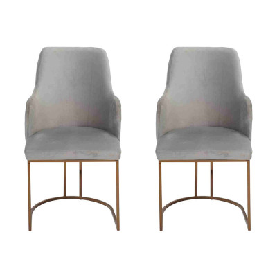 Silla de comedor moderna, sillas de cocina, diseño de lujo, 2 sillas, sillas de respaldo, gris, nuevas.