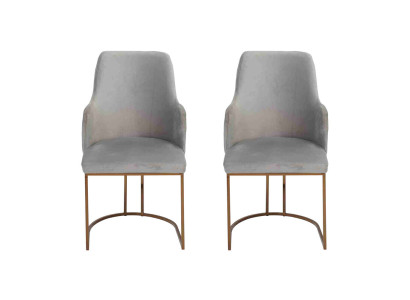 Silla de comedor moderna, sillas de cocina, diseño de lujo, 2 sillas, sillas de respaldo, gris, nuevas.