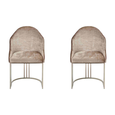Silla de comedor de lujo moderna, 2 sillas diseño textil metal muebles