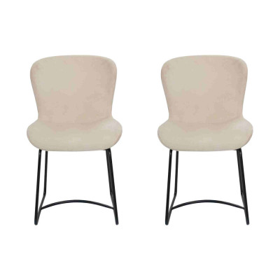Silla de comedor 2x Sillas Comedor Modernas Sillas de Metal Diseño Blanco nuevo