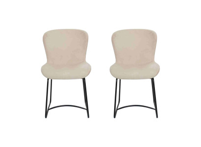 Silla de comedor 2x Sillas Comedor Modernas Sillas de Metal Diseño Blanco nuevo