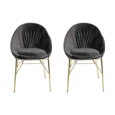 Diseño negro 2 sillas sin reposabrazos comedor muebles modernos de lujo nuevos