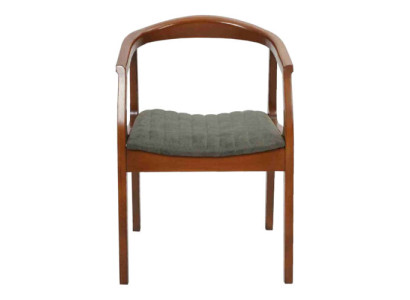 Silla Marrón Diseño Salón Comedor Madera Sillas Tapizadas con Apoyabrazos