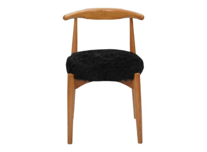 Silla de comedor de lujo de madera marrón sin apoyabrazos diseño silla tapizada