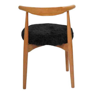Silla de comedor de lujo de madera marrón sin apoyabrazos diseño silla tapizada