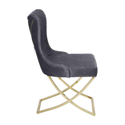 Sillas de comedor Sillón de lujo Silla Gris Sillón Muebles de sala de estar Nuevos