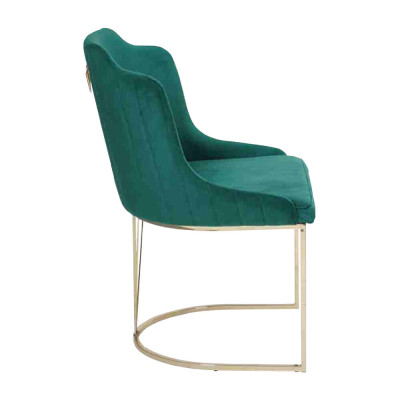 Diseñador de silla de comedor verde de lujo de una sola plaza muebles de comedor modernos