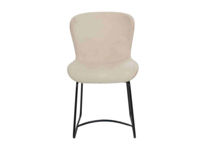Silla de comedor Silla comedor Moderno Sillas Metal Diseño Comida Blanco Asiento Sillón