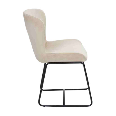 Silla de comedor Silla comedor Moderno Sillas Metal Diseño Comida Blanco Asiento Sillón