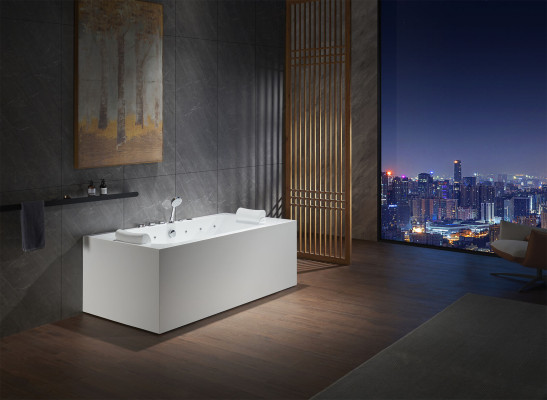 de hidromasaje con iluminación LED, bañera de hidromasaje de lujo para interior, bañera de spa con hidroterapia.