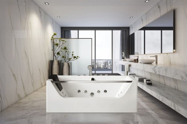 Baño de remolino Bañera Burbujeante Jets de masaje Bienestar Confort