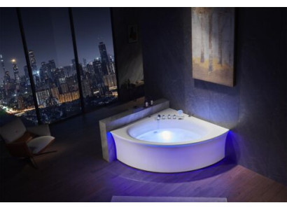 Cubierta de esquina Bañera Bañera de esquina Bañera de hidromasaje Ergonómico Cascada de agua LED