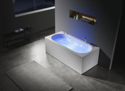  de lujo Bañera de hidromasaje Jets de masaje de burbujas Bañera de hidromasaje Whirlpool LED