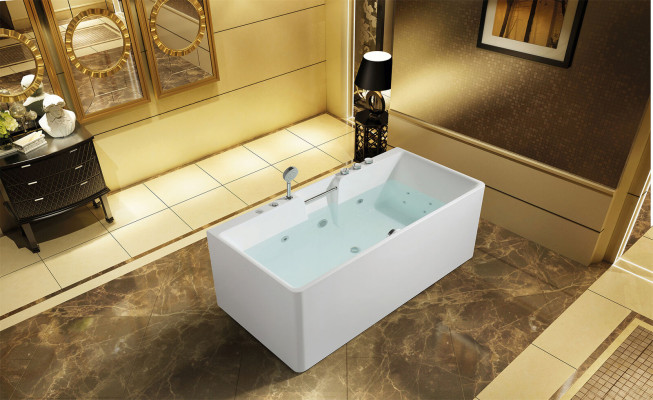 Bañera de hidromasaje de lujo con asa 150x80, bañera de baño de lujo con asa 150x80.
