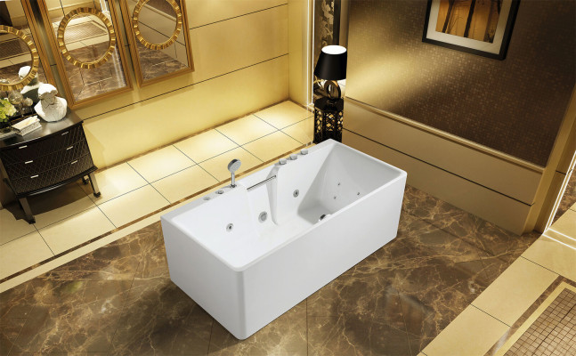 Bañera de hidromasaje de lujo con asa 150x80, bañera de baño de lujo con asa 150x80.