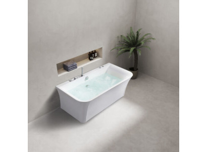 Baño Bañera de hidromasaje Jacuzzi Jacuzzi Bañera de hidromasaje interior Spa doméstico Bañera blanca