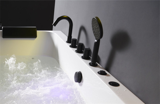 Bañera de hidromasaje de acrílico Bañera de hidromasaje interior Spa para el hogar Blanco