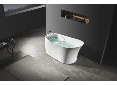 Bañera de hidromasaje ovalada para spa en casa, bañera de hidromasaje interior.