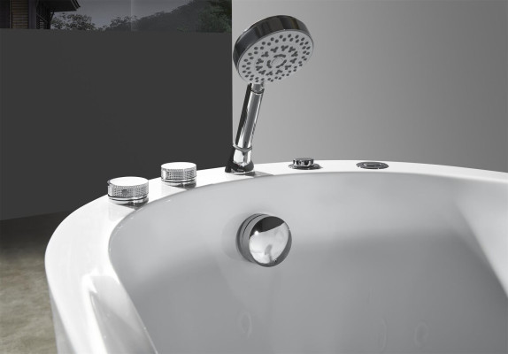 Bañera de hidromasaje ovalada para spa en casa, bañera de hidromasaje interior.