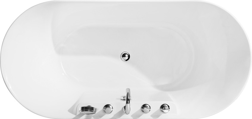 Bañera independiente Baño Acrílico Bañera Bañera Blanca Contemporánea