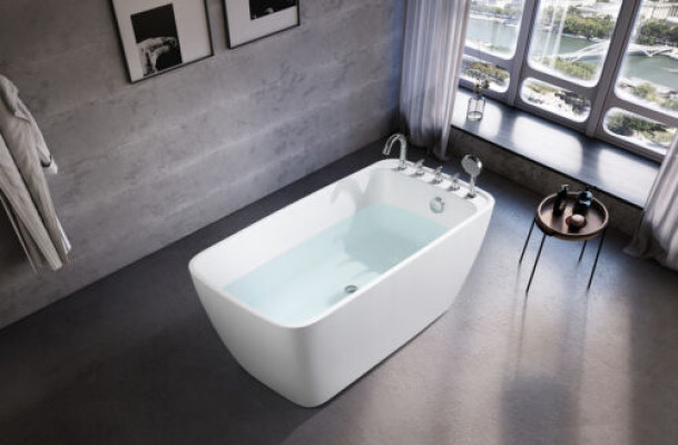 Baño Bañera Acrílica Bañera Blanca Bañera Independiente Contemporánea