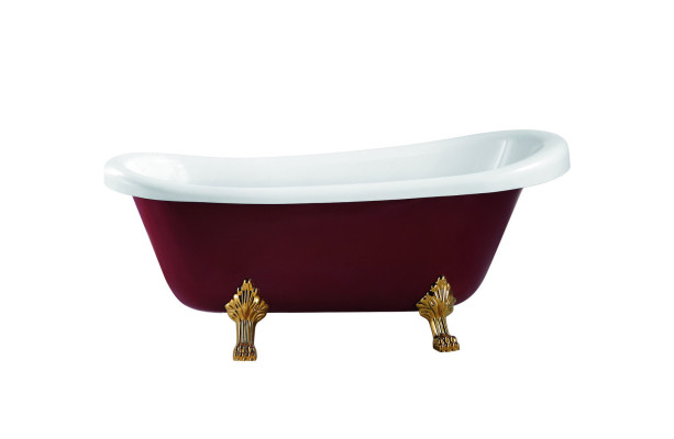 Baño Bañera Bañera independiente Rojo Moderno Cuarto de baño