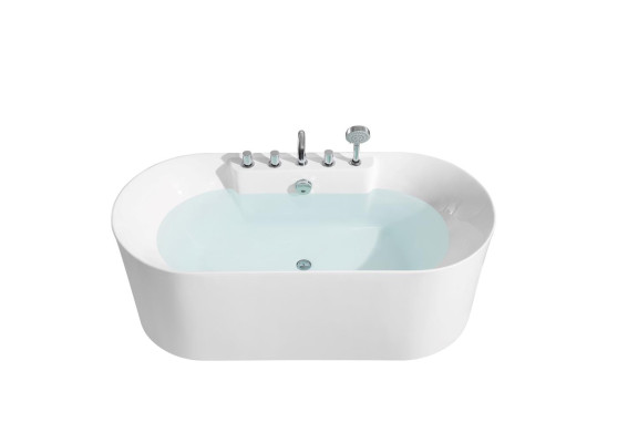 Bañera independiente Baño Acrílico Bañera Bañera Blanca Contemporánea
