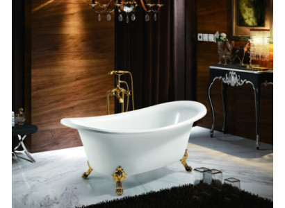 Bañera independiente bañera de pie bañera de pie bañera moderna oro blanco ovalada