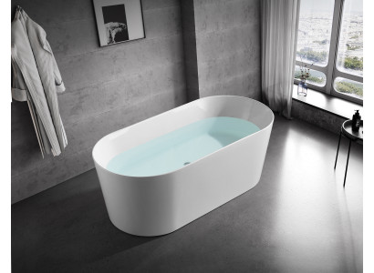 Cuarto de baño bañera acrílica bañera blanco bañera independiente contemporánea