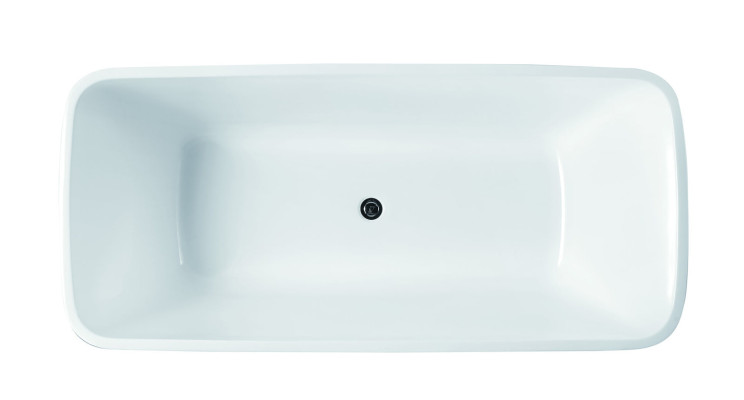 Baño bañera acrílica blanca bañera independiente contemporánea