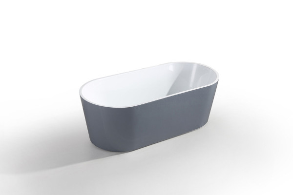 Baño Bañera Acrílico Bañera independiente Gris