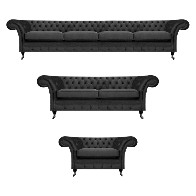 Conjunto completo de sofás Chesterfield, conjunto de muebles de sofá y sillón para la sala de estar 4+2+1.