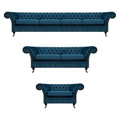 Sofás de diseño Conjunto Chesterfield Sofá de salón Conjunto de sofá Tapizado 4+2+1