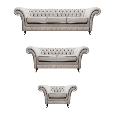 Sofás de sala completos sillón lujo asiento gris Chesterfield muebles tapizados.