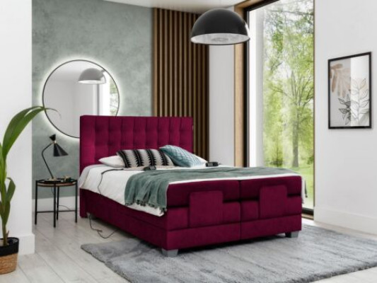 Cama doble Lujo Diseño cama Moderno Madera Textil Muebles Nuevo