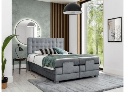 Cama moderna gris cama doble 160x200cm diseño de dormitorio moderno mobiliario moderno.
