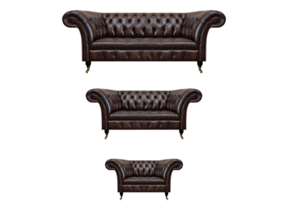Muebles tapizados de salón Sofás Chesterfield Sofá de cuero Conjunto de sofá de lujo