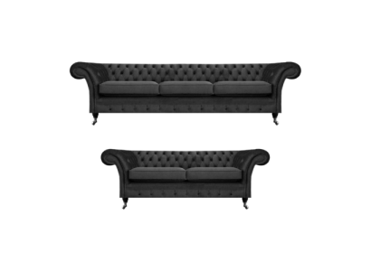 Chesterfield muebles tapizados sala de estar Sofás Set 2 piezas Mobiliario completo 3+2