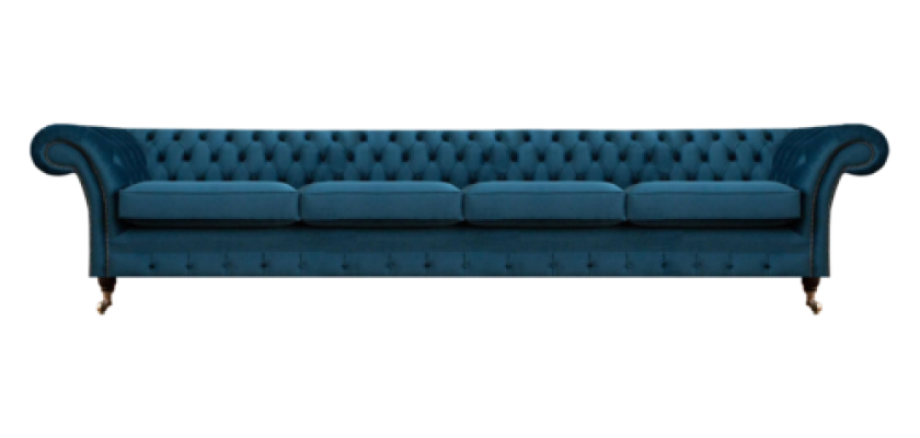 Sala de estar Chesterfield decoración sofá sofá cuatro plazas nuevo