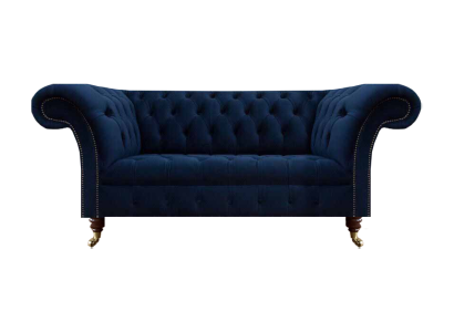 Sofá de sala de estar, sofá de dos plazas, mueble tapizado, diseño Chesterfield.