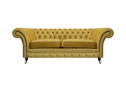 Sofá de lujo de dos plazas de tela Chesterfield para sala de estar