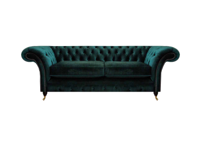 Sofá de lujo de dos plazas de tela Chesterfield para sala de estar