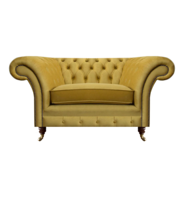 Silla Chesterfield amarilla Asiento tapizado Sofá Chesterfield Sala de estar Decoración