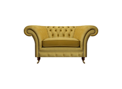 Silla Chesterfield amarilla Asiento tapizado Sofá Chesterfield Sala de estar Decoración