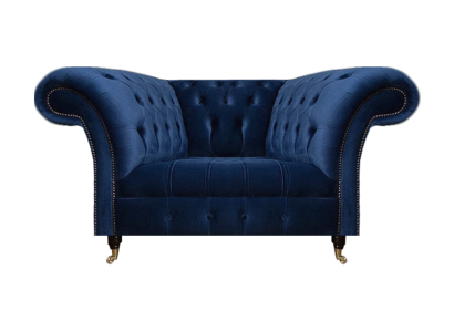 Silla de lujo azul Asiento tapizado Muebles tapizados Sala de estar Nuevo diseño Chesterfield
