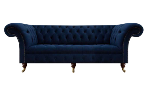 Diseño de sofá Chesterfield de tres plazas para sala de estar nuevo.