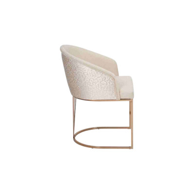 Silla tapizada Silla de comedor Silla de madera Silla de cocina Blanca Moderna Dorada