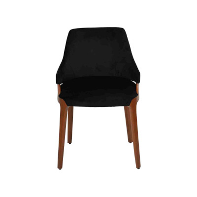 Comedor de lujo negro 4 sillas modernas muebles de madera sillas diseño decoración.