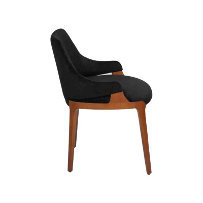 Comedor de lujo negro 4 sillas modernas muebles de madera sillas diseño decoración.