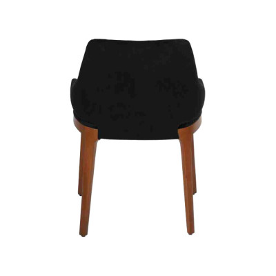 Comedor de lujo negro 4 sillas modernas muebles de madera sillas diseño decoración.